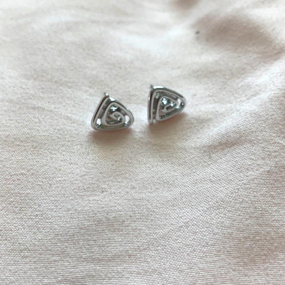 silver swirl earrings - Picture 1 of 2